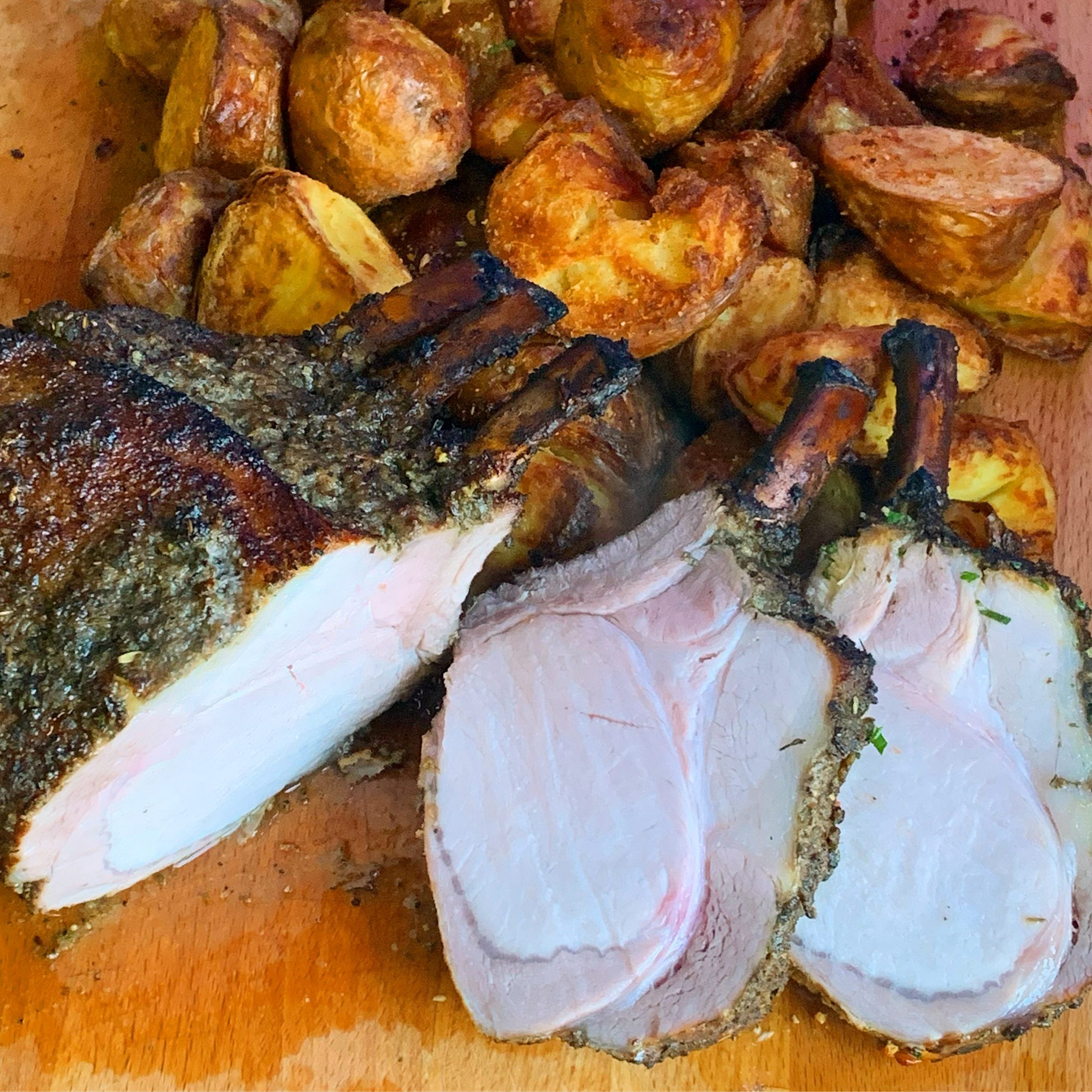 Hot Smoked Pork Rack French Trimmed Bradley Smoker Europe