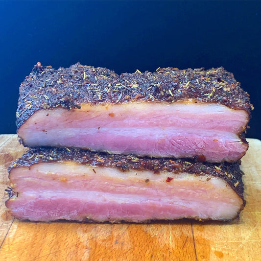 Cured and Smoked Pork Belly