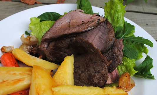 Bradley Smoked Venison with Vegetable Chips